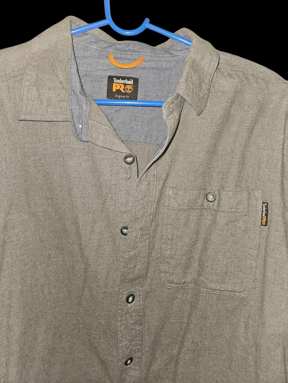 Timberland PRO Men's Button-Down Shirt in Gray-Brown